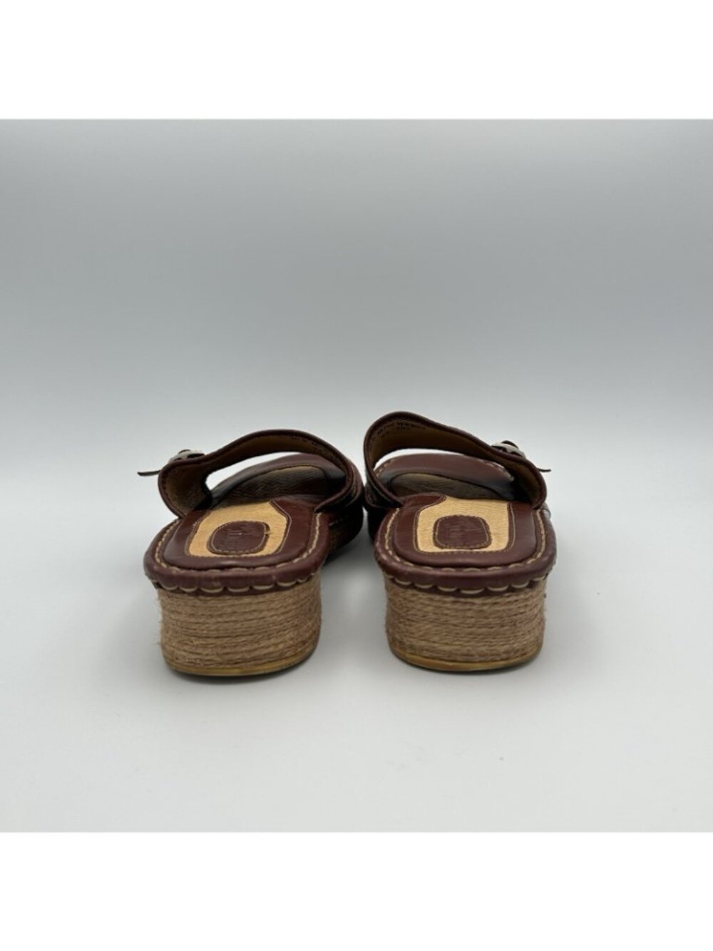 Born Drilles Women’s Size 9 US Brown Leather Espadrilles Slip On Sandals W8905 - Picture 6 of 14